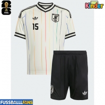 Japan Daichi Kamada #15 Auswärts Trikotsatz Kinder EM 2024 Kurzarm (+ Kurze Hosen)